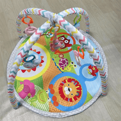 Tapis d'Éveil avec hibou interactif | Tapis d'Éveil BabyGymPlayMat Hibou Aire de jeu douce pour bébé | Tapis d'Éveil BabyGymPlayMat Hibou Tapis sensoriel coloré pour enfant | Tapis d'Éveil BabyGymPlayMat Hibou
