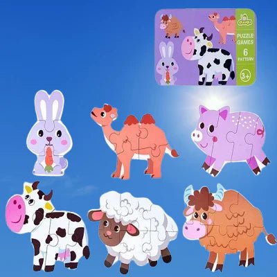 Puzzle éducatif animaux | Puzzle Montessori BabyPuzzle Bétail Jeu sensoriel pour bébé | Puzzle Montessori BabyPuzzle Bétail Motricité et éveil créatif | Puzzle Montessori BabyPuzzle Bétail
