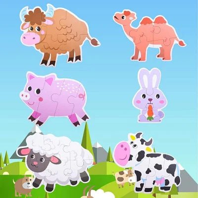 Puzzle éducatif animaux | Puzzle Montessori BabyPuzzle Bétail Jeu sensoriel pour bébé | Puzzle Montessori BabyPuzzle Bétail Motricité et éveil créatif | Puzzle Montessori BabyPuzzle Bétail