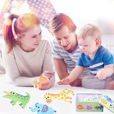 Puzzle éducatif en bois | Puzzle Montessori BabyPuzzle Sauvage Jeu de motricité pour enfant | Puzzle Montessori BabyPuzzle Sauvage Puzzle interactif animaux | Puzzle Montessori BabyPuzzle Sauvage