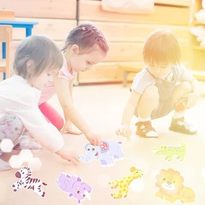 Puzzle éducatif en bois | Puzzle Montessori BabyPuzzle Sauvage Jeu de motricité pour enfant | Puzzle Montessori BabyPuzzle Sauvage Puzzle interactif animaux | Puzzle Montessori BabyPuzzle Sauvage