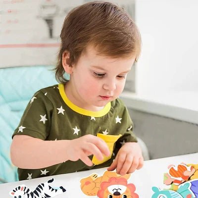 Puzzle éducatif en bois | Puzzle Montessori BabyPuzzle Sauvage Jeu de motricité pour enfant | Puzzle Montessori BabyPuzzle Sauvage Puzzle interactif animaux | Puzzle Montessori BabyPuzzle Sauvage