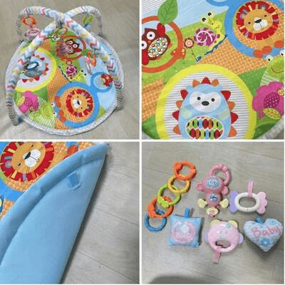 Tapis d'Éveil avec hibou interactif | Tapis d'Éveil BabyGymPlayMat Hibou  Aire de jeu douce pour bébé | Tapis d'Éveil BabyGymPlayMat Hibou  Tapis sensoriel coloré pour enfant | Tapis d'Éveil BabyGymPlayMat Hibou