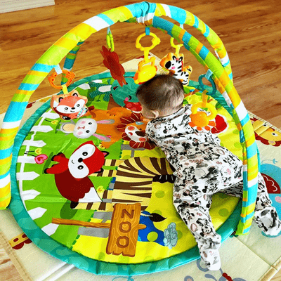 Tapis de jeu coloré pour bébé | Tapis d'Éveil BabyGymPlayMat Zoo Motricité et éveil sensoriel pour bébé | Tapis d'Éveil BabyGymPlayMat Zoo Tapis éducatif et sûr pour tout-petit | Tapis d'Éveil BabyGymPlayMat Zoo