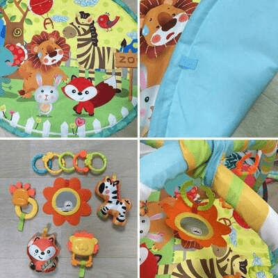 Tapis de jeu coloré pour bébé | Tapis d'Éveil BabyGymPlayMat Zoo Motricité et éveil sensoriel pour bébé | Tapis d'Éveil BabyGymPlayMat Zoo Tapis éducatif et sûr pour tout-petit | Tapis d'Éveil BabyGymPlayMat Zoo