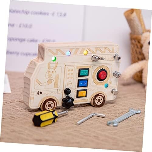 Tableau Montessori BusyBoardCircuit Camion | Jouet éducatif interactif Tableau Montessori BusyBoardCircuit Camion | Apprentissage ludique pour enfants Tableau Montessori BusyBoardCircuit Camion